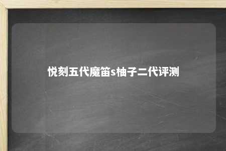 悦刻五代魔笛s柚子二代评测