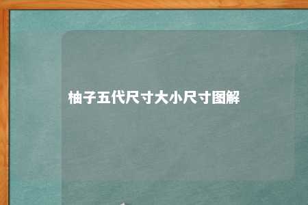 柚子五代尺寸大小尺寸图解